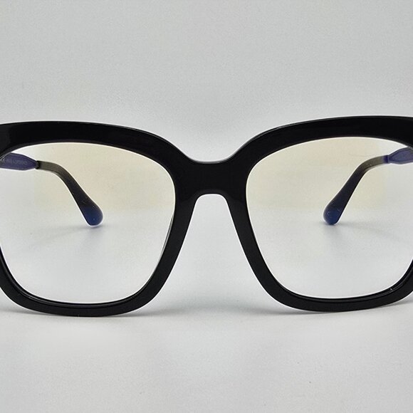 Diff Eyewear Bella Black Frame Blue Light Blocking Lens Oversized Glasses 56mm - Picture 3 of 16